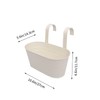 Abaodam Detachable Wall Mount Hook Flower Pot Oval Iron Barrel