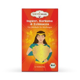 Golden Shield - Gift Box with 12 Organic Herbal and Spice Teas - Shoti Maa