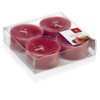 INNA-Glas Set of 4 Maxi Tea Lights Astrid Dark Red