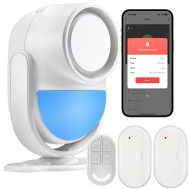 Motion Sensor Alarm, Motion Alarm Indoor with Phone APP Alert 4 Pieces Kit, for Wireless DIY Smart Door, Window, Home Security, Shed, Home, Briveway, Van, Shop