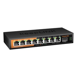 keepLiNK 8 Ports 2.5G Switch Smart Web Managed, 8 x 2.5G Base-T & 1 x 10G SFP Slot, Support 802.3ad Static Aggregation, QOS/VLAN/IGMP, Metal Housing Network Ethernet Switch