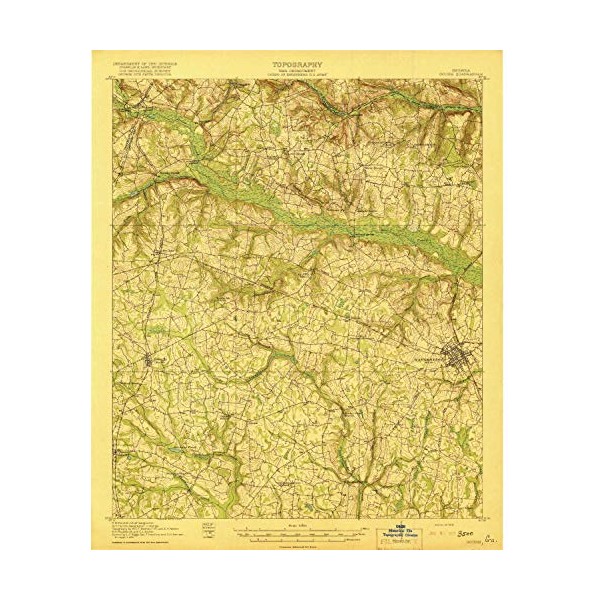 YellowMaps Gough GA topo map, 1:62500 Scale, 15 X 15