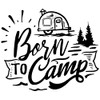 Samunshi® Born to Camp Lettering Sticker Car Sticker Windscreen Sticker