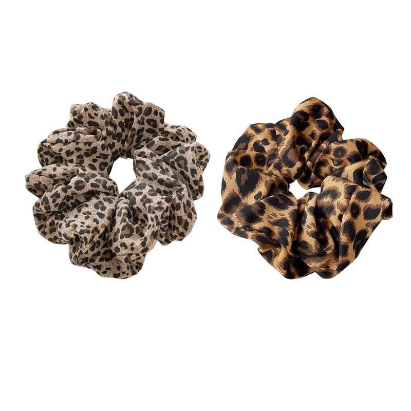 shefun JP217 Scrunchies, Silk Hair Tie, Set of 2, Adults,
