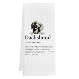 GICHUGI Dachshund Kitchen Towels 16x24 - Dachshund Gifts for Women Dish Towels for Kitchen, Gifts for Dachshund Lovers Decorative Hand Towels for Bathroom, Dachshund Weiner Dog Decor