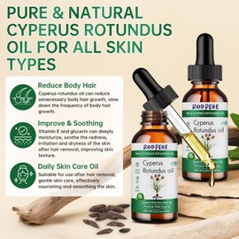 Cyperus Rotundus Oil For Hair Removal, Pure & Organic Cyperus Oil For Women & Men, Reducing Body Hair Growth, 60ML Hair and Body Oil, Moisturizing & Soothing.