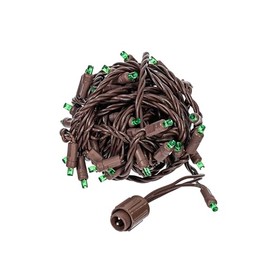 Vickerman 50 Green Wide Angle Single Mold Coaxial Non-Rectified LED Light, 25' Long Christmas Light Strand