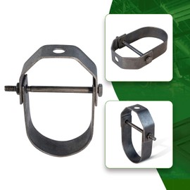 HIGHCRAFT IDT-QM04 Clevis Hanger Standard Uncoated Steel, 4 in, 4 in, Black