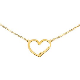 925 Sterling Silver Golden heart mama necklace