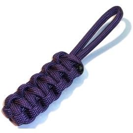 RedVex Zipper Pulls - Knife Lanyards - Equipment Lanyards - Paracord Cobra Style - Choose Your Color & Size (Qty 3) (Purple, 4 inch)