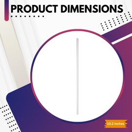 Green Direct Clear Plastic Drinking Straws - 10.2 Inch Extra Long & Thick - Straws Individually Wrapped - BPA-Free for Water Bottles, Jumbo Cups & Large Drinks - Bulk Pack of 300