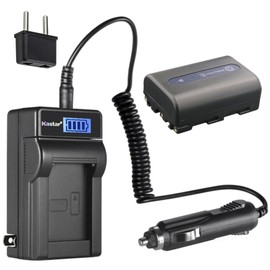 Kastar 1-Pack NP-FM50 Battery and LCD AC Charger Compatible with Sony NP-FM30 NP-FM50 NP-FM55H NP-QM50 NP-QM51 NP-FM70 NP-FM71 NP-QM71 NP-QM71D NP-FM90 NP-FM91 NP-QM91 NP-QM91D BC-VM50 BC-VM10 BC-V615