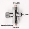 Soytich 3-Way Diverter Valve Diverter 3/4 Female to 3/4 Male