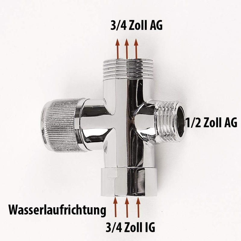 Soytich 3-Way Diverter Valve Diverter 3/4 Female to 3/4 Male