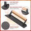 Gandeer 3 Pcs Cast Iron Grill Press 8 x 4