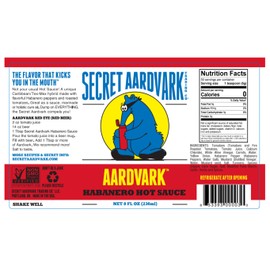 Secret Aardvark Hot Sauce Variety Pack - Smokey Chipotle, Reaper, Red Scorpion, and Habanero Hot Sauce, Low Carb, Hot Sauce & Marinade Gift Set - 8 fl oz 4 Pack