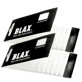 Blax Clear Hair Elastics – Snag-Free Transparent Hair Ties, No-Damage Hair Rubber Bands, 4mm 8 Count (Pack of 2)