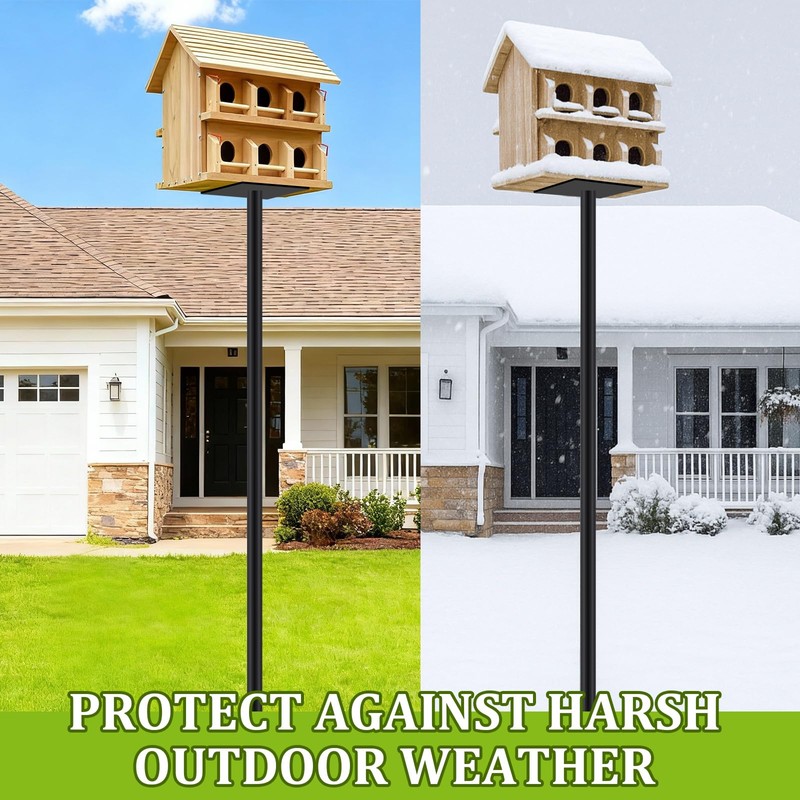 Yaocom 1 Pack 12ft Telescoping Bat House Purple Martin House