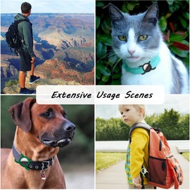 2 Pack Dog Collar Holders, Pet Cat Silicone Case, Anti-Lost GPS Tracking Accessories