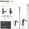 TRIWONDER Trekking Pole Folding Climbing Stock Walking Pole Lightweight Aluminum