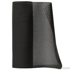 BINO | Kitchen Shelf Liner | Non Adhesive Shelf Liners for Kitchen Cabinets | Shelf Liners for Kitchen Cabinets | Drawer and Shelf Liner | Non Slip Shelf Liner Roll (Waffle - Black)