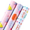 LeZakaa Birthday Wrapping Paper Roll - Mini Roll - Ice