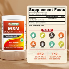 Best Naturals 100% Pure MSM Powder, 1Lb (Pack of 3)