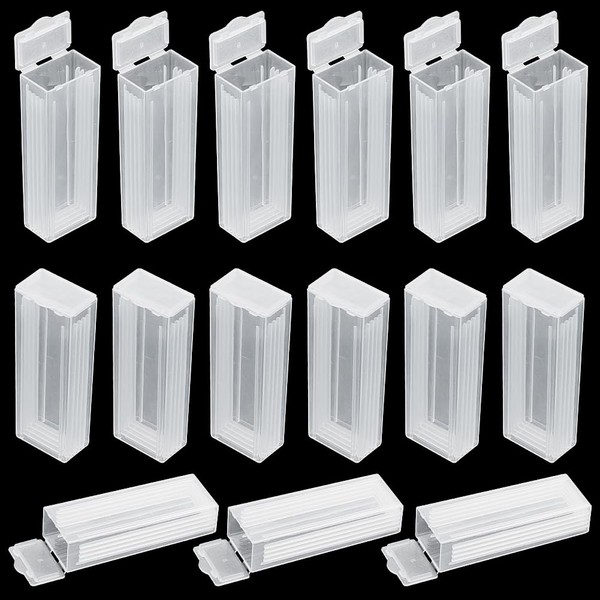 OLYCRAFT 20Pcs Microscope Slides Dispenser Boxes Plastic Storage Case for