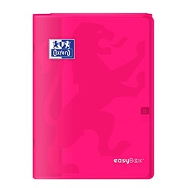 400100010 Oxford Easybook Stapled Notebook A4 96 pages 90 g Large Squares Seyès Pink
