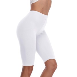 VESHINE Womens Seamless Slip Shorts Anti Chafing Pants Safety Panties Yoga Short Legging White