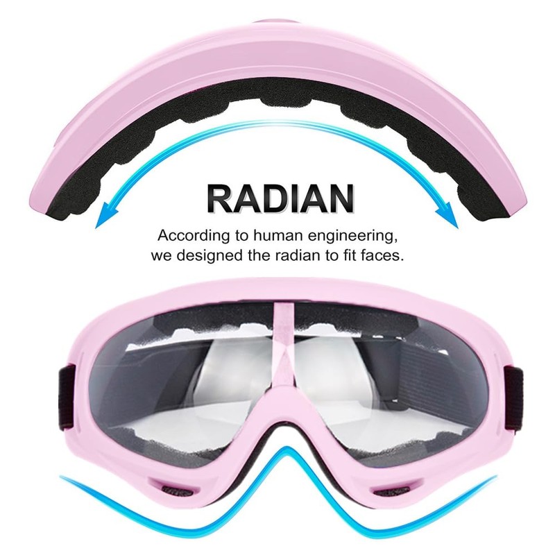 LJDJ Motorcycle Goggles,4 Pack Dirt Bike ATV Motocross Riding Offroad