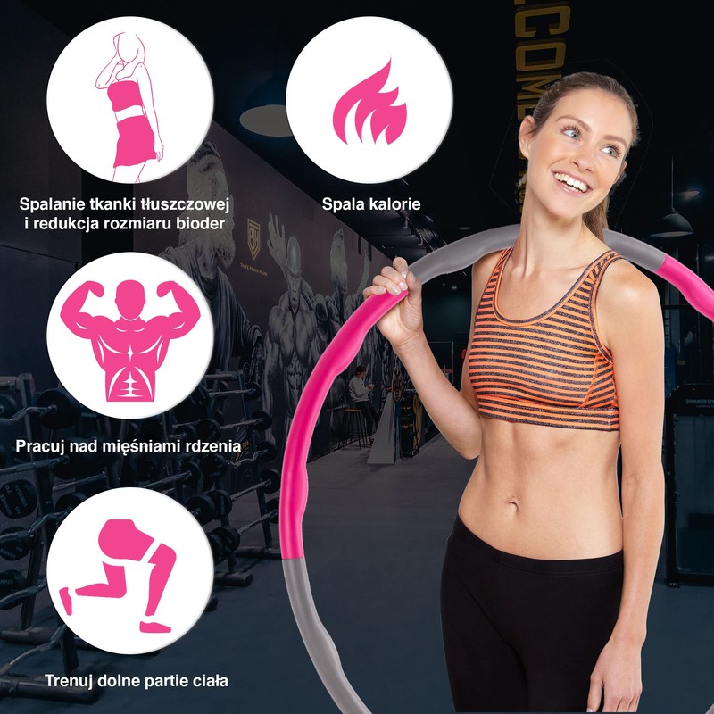 Ultrasport Hula Hoop, for Strengthening The Back and Abdominal Muscles,