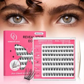 GORGEOUS OLIVIA 88 Piezas Set de Pinzas Para Pestañas Postizas Autoadhesivas,Las Pestañas Postizas Adhesivas no Requieren Pegamento ni Desmaquillante,