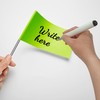Zozen 100Pack Green Marking Flags, Writable/15x4x5 Inch, Yard Flags for