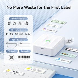 NIIMBOT Label Maker Machine with Tape, D110 Label Maker Bluetooth Label Printer Household Organization, Portable Label Maker for School Kids Office File Labeling, Quick Home Use, White