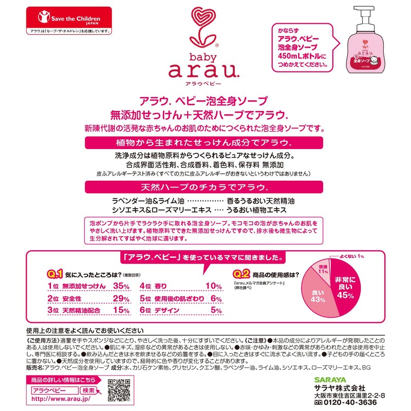 arau. Arau Baby Foaming Body Soap, , ,