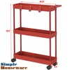 Simple Houseware Kitchen Cart Storage 3-Tier Slim/Super Narrow Shelves with