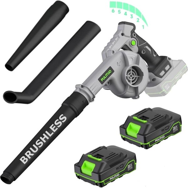 PULITUO Cordless Leaf Blower with 4.0Ah Battery and Charger Lightweight
