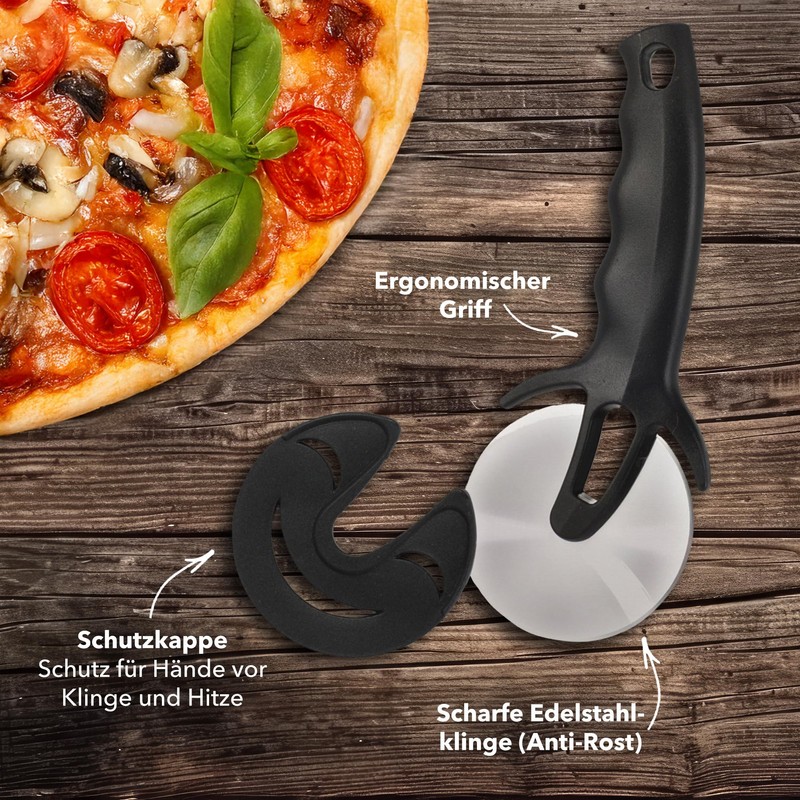 MiCasa SuCasa Pizza Roller 7.5 cm Diameter - Sharp Stainless