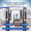 T-HAKEN Sliding Glass Door Handle Set with Interior and Exterior