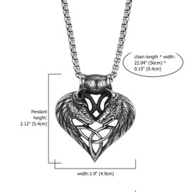 Cupimatch Men's Stainless Steel Necklace, Men's Necklace with Pendant, Birthday Gift Ideas for Men and Women, Stainless Steel