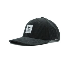 Surf Monkey Classic Cap - Unstructured Corduroy Dad Hat - Recycled Polyester Pet, Black/White, One Size