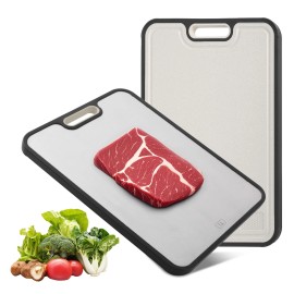 Nispotdor Cutting Boards for Kitchen Titanium Board Double Side, Non Slip Chopping Meat