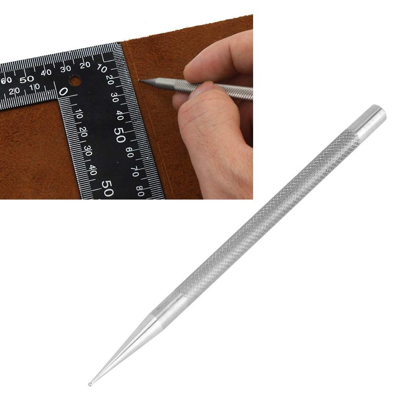 Tbest Leather Marking Pen Stainless Steel Round Head Tracing and