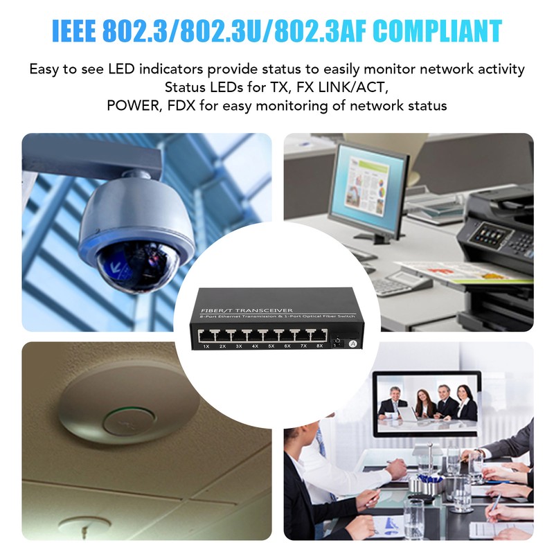 Tx1310nm RX1550nm Fiber Transceiver Up To 25km 1 Optical Port