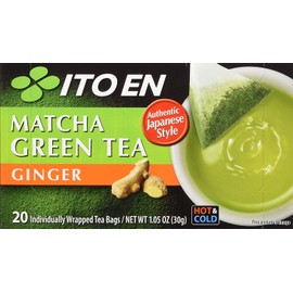 Itoen Matcha Green Tea Bag Ginger, 30g