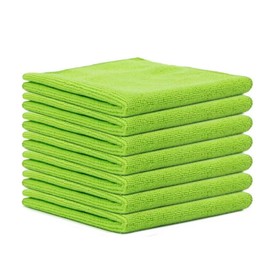 Microfiber Kitchen Towels, Dish Cloths for Washing Dishes, Kitchen washcloths, Soft, Super Absorbent and Lint Free Dish Towels - 10 Pack - 30cmx30cm (Green)