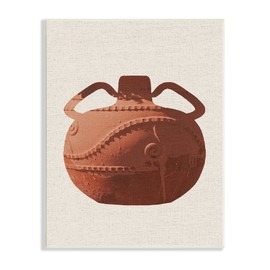 Stupell Industries Ancient Clay Urn Modern Still Life Brown Pottery Wall Plaque, 10 x 15