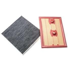 vhbw Car Filter Set of 2 Replacement for Knecht LX3525 for Cars - 1x Air Filter, 1x Activated Carbon Filter