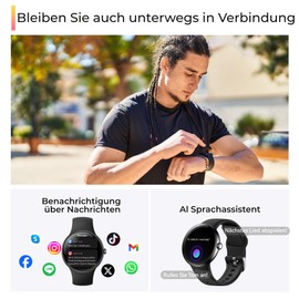 Women's Smartwatch [Make Call/Answer], Fitness Watch with Heart Rate/SpO2/Stress/Sleep/Pedometer, 220+ Dials, IP68 Waterproof Sports Watch, 100+ Sports Modes Smartwatches for Android iOS